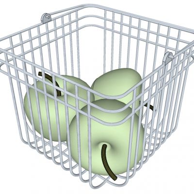 水果苹果不锈钢果篮