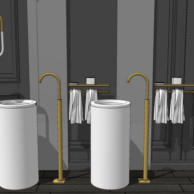 轻奢北欧现代柱式艺术洗手台