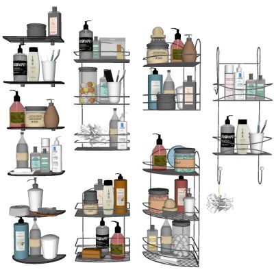 现代铁艺装饰轩物架洗发露