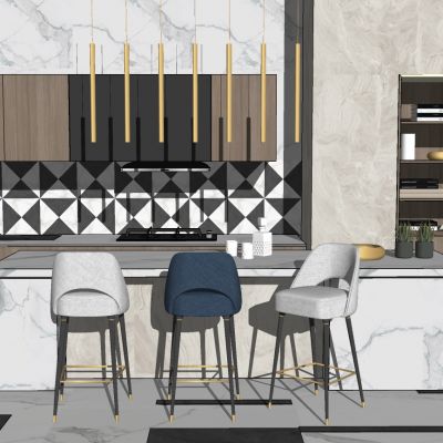 北欧现代轻奢厨房厨柜