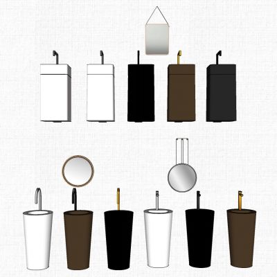 轻奢北欧现代柱式艺术洗手台