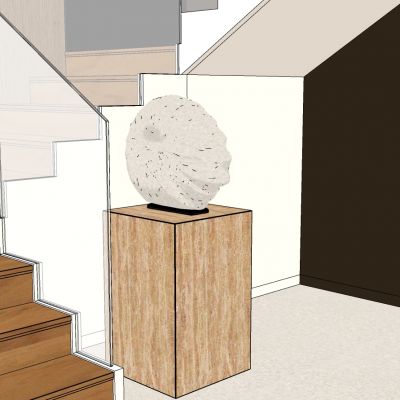 现代楼梯间摆件摆台