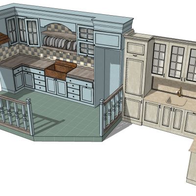 简欧式美式轻奢厨房厨柜