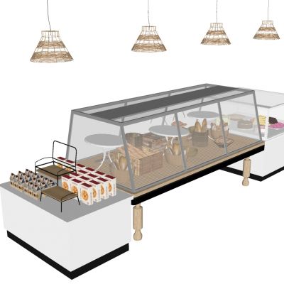 现代甜品店展柜