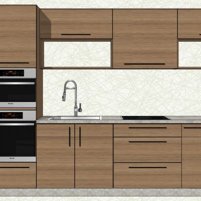 现代简约木制厨柜