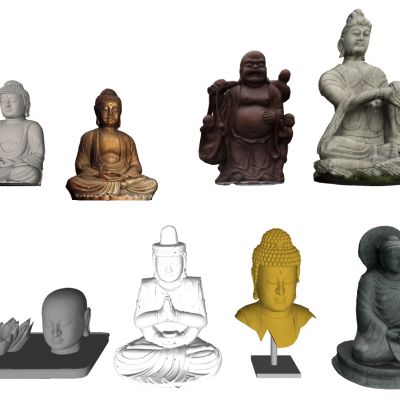 中式佛像佛头雕塑