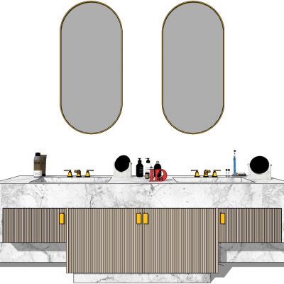 现代轻奢洗手台