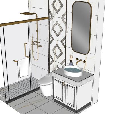 简欧现代洗手台