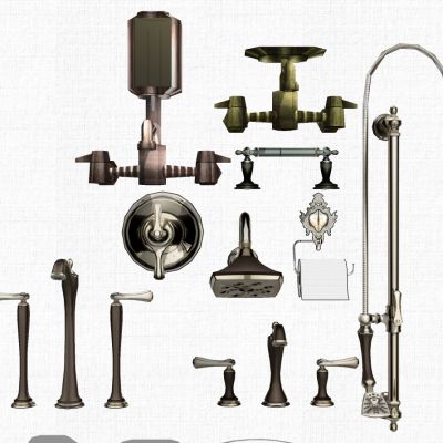 美式欧式龙头花洒卫生纸五金件