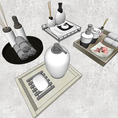 卫浴用品组合香皂花毛巾