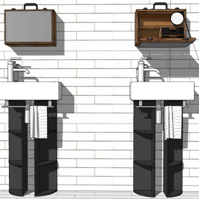 现代北欧工业风洗手台