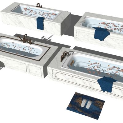 新中式现代简欧浴缸