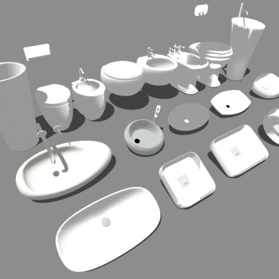 柱式洗手盆马桶