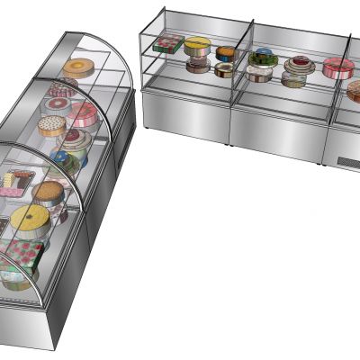 现代甜品店甜品蛋糕冷鲜保险展示陈列柜