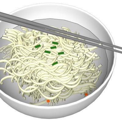鸡蛋面拉面面条食物碗筷