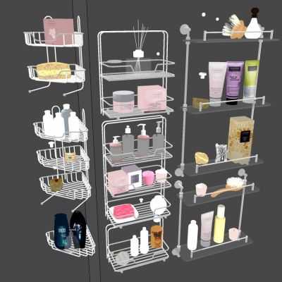 现代铁艺装饰轩物架洗发露洗面奶卫浴用品刷子