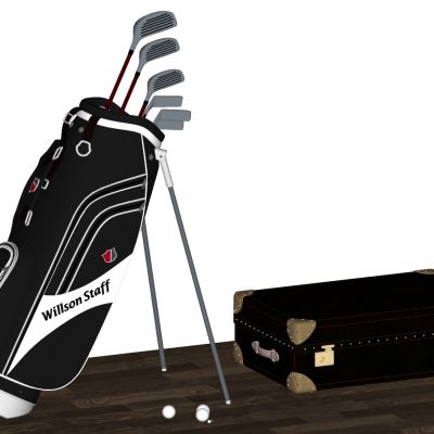 高尔夫球杆球包皮箱