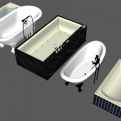 现代简欧式美式开放外露独立式浴缸