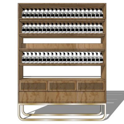 现代美式木制产品化妆品展示柜