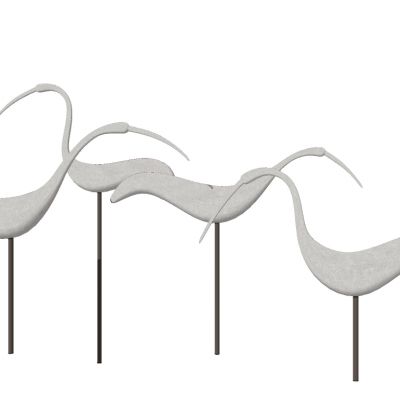 鹤丹顶鹤仙鹤动物雕塑