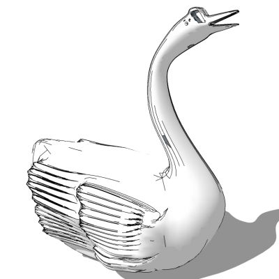 鹅天鹅动物雕塑