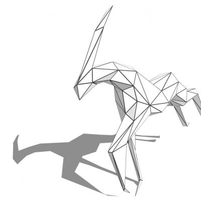 抽象麋鹿景观雕塑摆件饰品