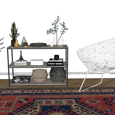 工业风展架铁艺休闲椅摆件