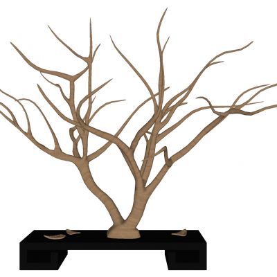 新中式禅意干枝树枝饰品摆件