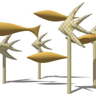 鱼动物雕塑摆件