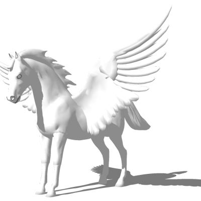 骏马飞马动物雕塑