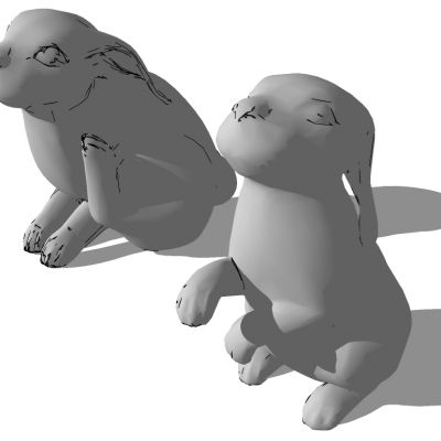 兔子动物雕塑雕塑