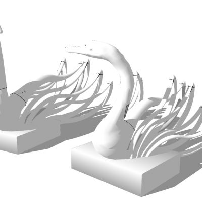 鹅天鹅动物雕塑