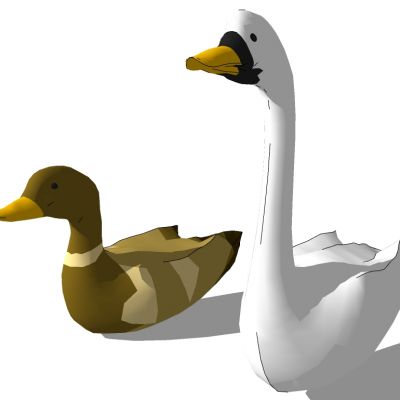 鹅天鹅动物雕塑