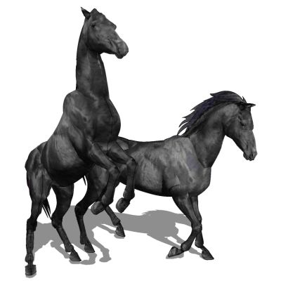 骏马飞马动物雕塑