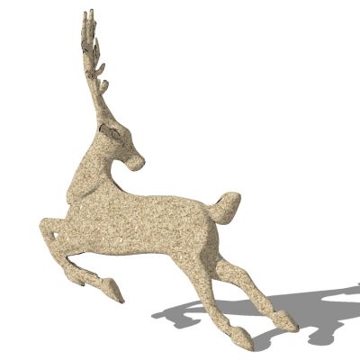 鹿麋鹿动物雕塑抽象雕塑