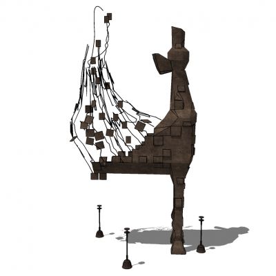 抽象麋鹿景观雕塑摆件饰品