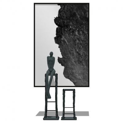 现代抽象人物景观雕塑摆件