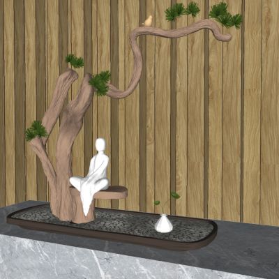 新中式根雕盆景摆件树枝摆件