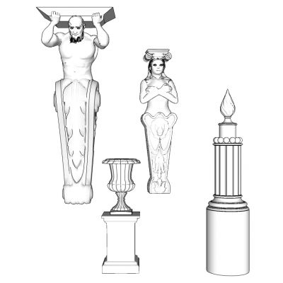 欧式法式构件欧式人物雕塑