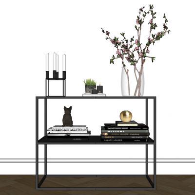 铁艺书架摆件花瓶烛台