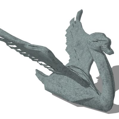 鹅天鹅动物雕塑