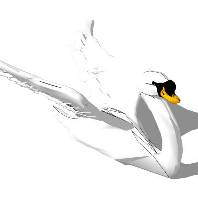 鹅天鹅动物雕塑