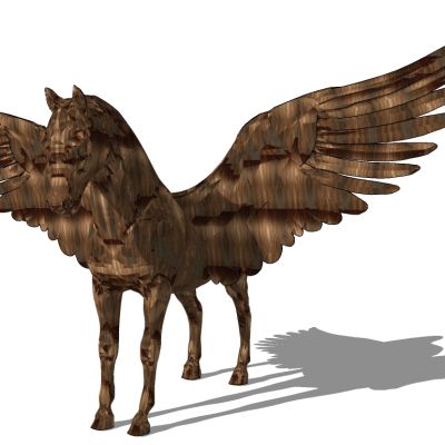 骏马飞马动物雕塑
