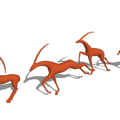 抽象鹿群麋鹿雕塑