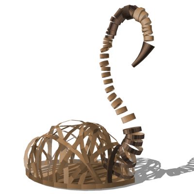 鹅天鹅动物雕塑