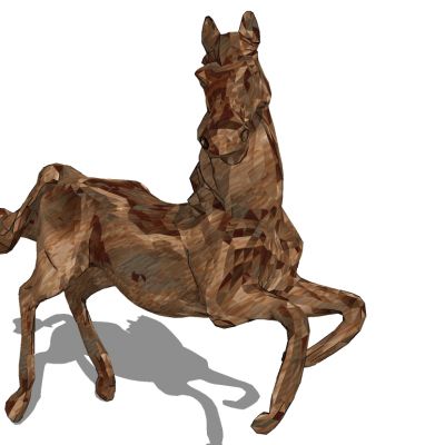 骏马飞马动物雕塑