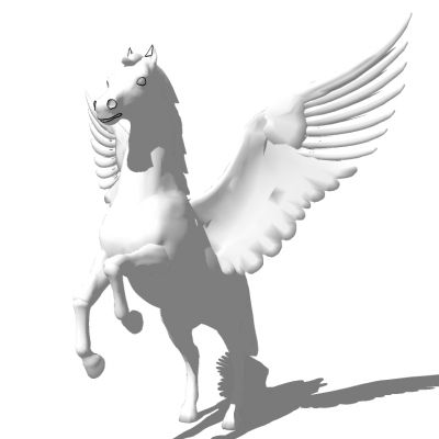 骏马飞马动物雕塑