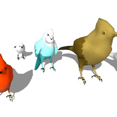 鸟群动物雕塑摆件