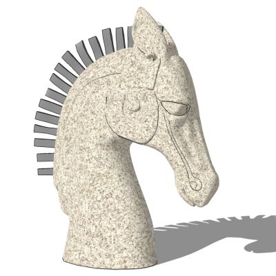 骏马飞马动物雕塑