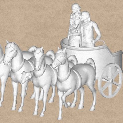 欧式古典人物马车雕塑人体雕塑